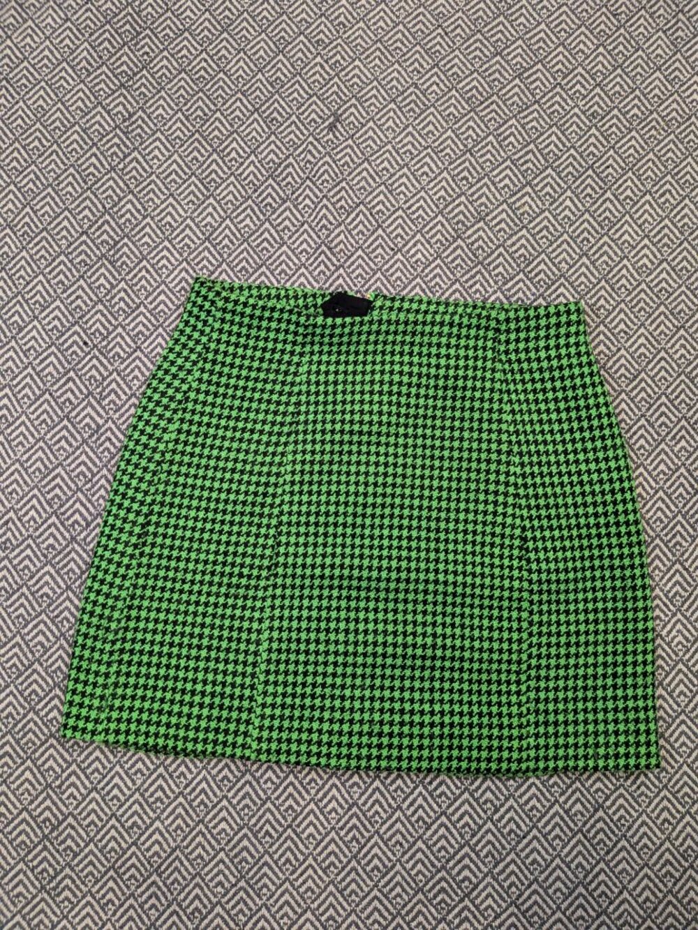 Y.A.S Green Black Check Plaid Skirt Size XS Mini Skirt Grunge Preppy